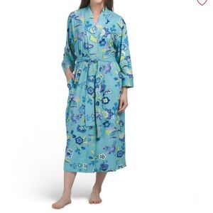Natori Floral Turquoise Women's Robe